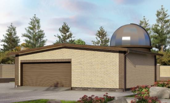 075-001-Л Проект гаража из кирпича Окуловка | Проекты домов от House Expert