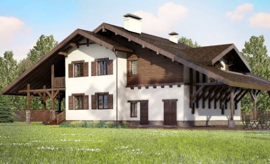 320-001-П Проект двухэтажного дома мансардой, гараж, огромный коттедж из кирпича Боровичи | Проекты домов от House Expert