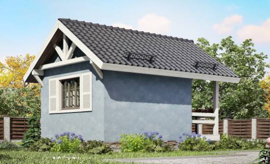 020-001-П Проект одноэтажного дома, доступный дом из бревен Старая Русса | Проекты одноэтажных домов от House Expert