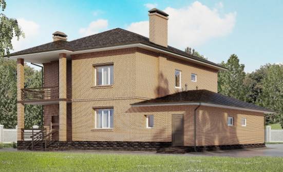 245-003-Л Проект двухэтажного дома, гараж, классический загородный дом из кирпича Окуловка | Проекты домов от House Expert