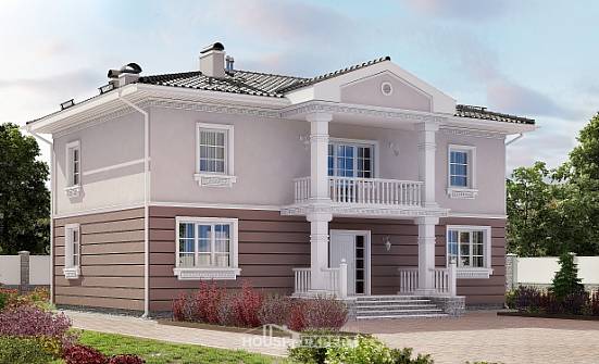 210-005-П Проект двухэтажного дома, классический загородный дом из керамзитобетонных блоков Валдай | Проекты домов от House Expert