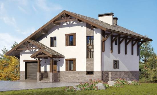 305-002-П Проект трехэтажного дома с мансардой, большой домик из кирпича Малая Вишера | Проекты домов от House Expert