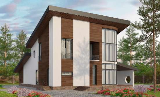230-001-П Проект двухэтажного дома с мансардным этажом, красивый домик из кирпича Валдай | Проекты домов от House Expert