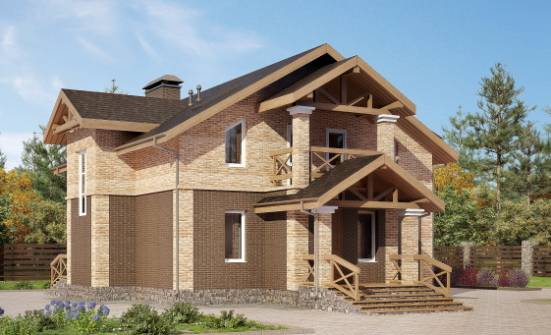 160-014-П Проект двухэтажного дома, современный загородный дом из газобетона Боровичи | Проекты домов от House Expert