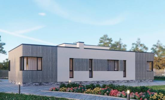 175-001-Л Проект одноэтажного дома, экономичный загородный дом из пеноблока Окуловка | Проекты одноэтажных домов от House Expert