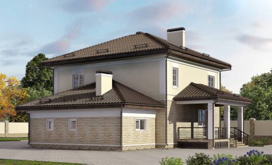 220-007-П Проект двухэтажного дома, гараж, простой домик из кирпича Боровичи | Проекты домов от House Expert