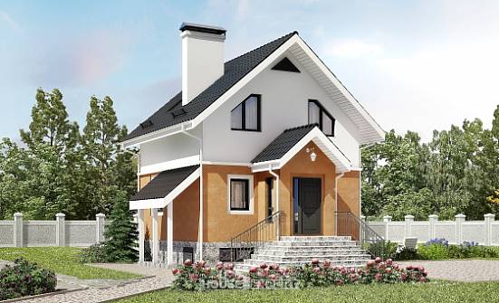 100-005-Л Проект трехэтажного дома мансардой, бюджетный дом из арболита Боровичи | Проекты домов от House Expert