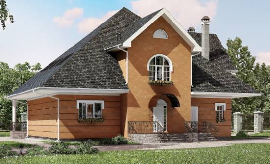 310-001-П Проект двухэтажного дома мансардой, уютный домик из блока Старая Русса | Проекты домов от House Expert