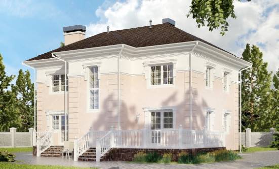 155-005-Л Проект двухэтажного дома, красивый дом из теплоблока Малая Вишера | Проекты домов от House Expert