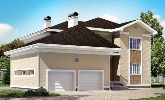 335-001-Л Проект двухэтажного дома, гараж, огромный загородный дом из кирпича Боровичи | Проекты домов от House Expert