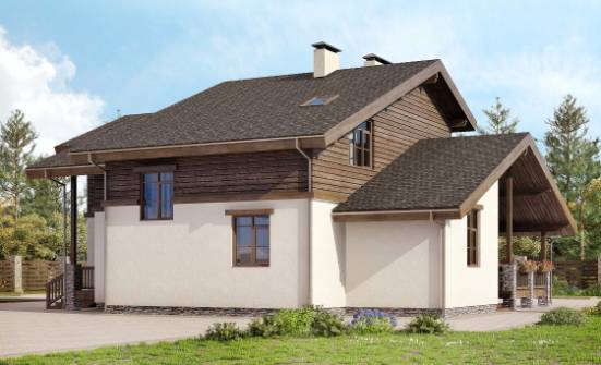 210-006-Л Проект двухэтажного дома мансардой, классический коттедж из кирпича Боровичи | Проекты домов от House Expert