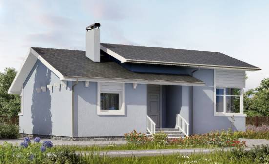 110-003-Л Проект одноэтажного дома, экономичный загородный дом из керамзитобетонных блоков Пестово | Проекты домов от House Expert