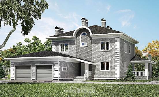 245-004-Л Проект двухэтажного дома и гаражом, простой домик из кирпича Окуловка | Проекты домов от House Expert