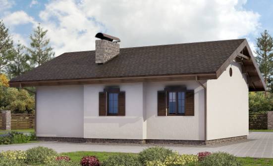 090-002-П Проект одноэтажного дома, бюджетный загородный дом из кирпича Валдай | Проекты одноэтажных домов от House Expert