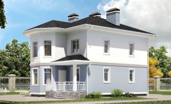 120-001-П Проект двухэтажного дома, классический загородный дом из бризолита Боровичи | Проекты домов от House Expert
