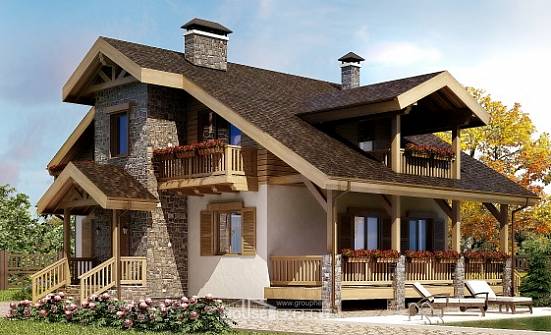 150-004-П Проект двухэтажного дома с мансардным этажом, доступный дом из пеноблока Малая Вишера | Проекты домов от House Expert