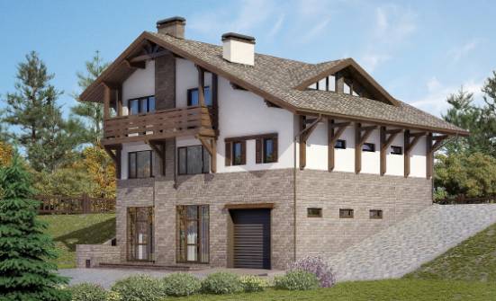305-002-П Проект трехэтажного дома с мансардой, большой домик из кирпича Малая Вишера | Проекты домов от House Expert