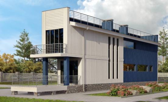 100-003-П Проект двухэтажного дома, бюджетный домик из пеноблока Пестово | Проекты домов от House Expert