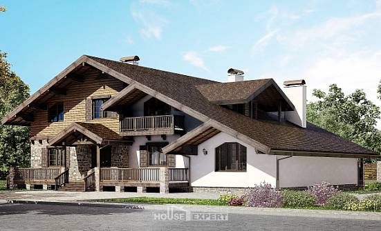 320-002-П Проект двухэтажного дома мансардный этаж, классический загородный дом из кирпича Старая Русса | Проекты домов от House Expert