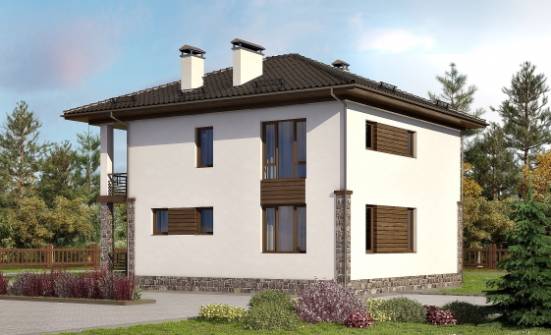 170-005-П Проект двухэтажного дома, небольшой домик из бризолита Малая Вишера | Проекты домов от House Expert