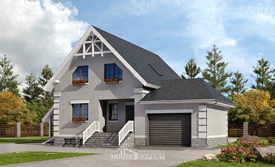 200-009-П Проект трехэтажного дома мансардный этаж, гараж, красивый домик из арболита Валдай | Проекты домов от House Expert