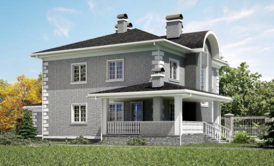 245-004-Л Проект двухэтажного дома и гаражом, простой домик из кирпича Окуловка | Проекты домов от House Expert