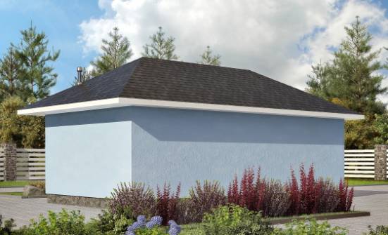 040-001-Л Проект гаража из арболита Боровичи | Проекты одноэтажных домов от House Expert