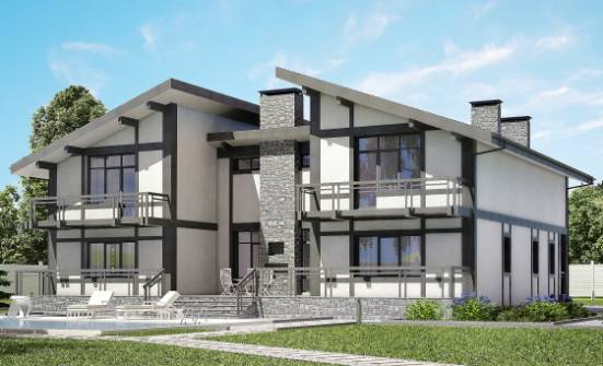280-002-П Проект двухэтажного дома с мансардным этажом, современный дом из кирпича Окуловка | Проекты домов от House Expert