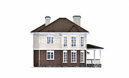 190-002-Л Проект двухэтажного дома, гараж, классический домик из газосиликатных блоков, Валдай