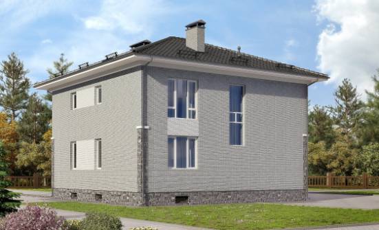 275-004-П Проект трехэтажного дома, гараж, большой загородный дом из кирпича, Валдай