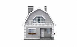 130-005-П Проект двухэтажного дома с мансардой, современный загородный дом из газобетона, Малая Вишера