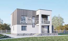 150-017-П Проект двухэтажного дома, недорогой домик из газосиликатных блоков, Старая Русса