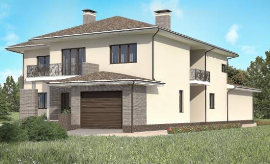 500-001-П Проект трехэтажного дома, гараж, красивый дом из кирпича, Пестово