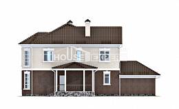 190-002-Л Проект двухэтажного дома и гаражом, красивый коттедж из газобетона, Пестово