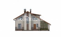 180-008-Л Проект двухэтажного дома мансардой, гараж, уютный домик из пеноблока, Великий Новгород