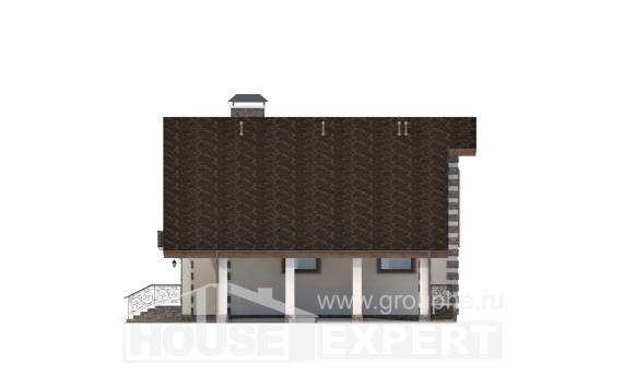 150-003-Л Проект двухэтажного дома мансардный этаж, гараж, современный загородный дом из керамзитобетонных блоков, Великий Новгород