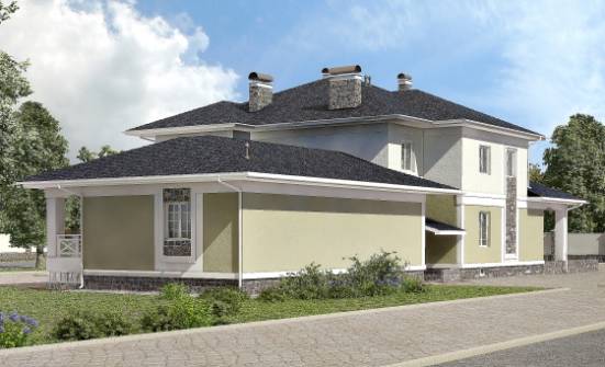 620-001-Л Проект трехэтажного дома и гаражом, красивый домик из блока, Пестово