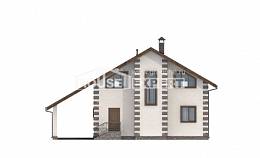 150-003-Л Проект двухэтажного дома мансардный этаж, гараж, экономичный загородный дом из твинблока, Великий Новгород