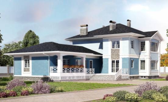 620-001-П Проект трехэтажного дома, гараж, классический дом из керамзитобетонных блоков, Валдай