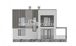 150-017-П Проект двухэтажного дома, доступный загородный дом из арболита, Валдай
