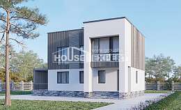150-017-П Проект двухэтажного дома, экономичный домик из пеноблока, Малая Вишера