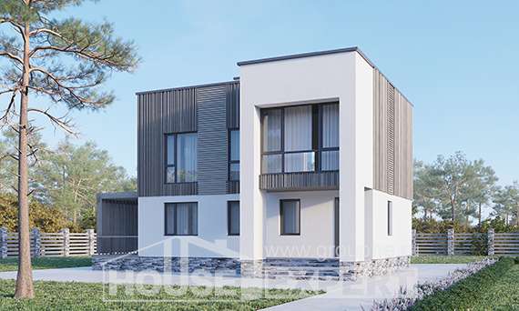 150-017-П Проект двухэтажного дома, экономичный домик из пеноблока, Малая Вишера